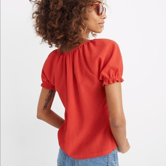 NWT Madewell Texture & Thread Peasant Top XXS - Picture 4 of 5